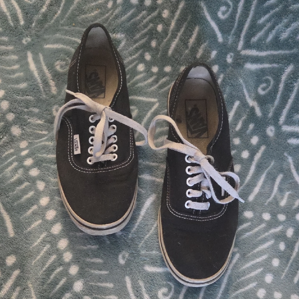 Vans Black and White Canvas Shoes
